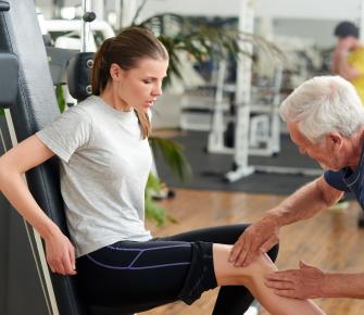 woman with tendinosis