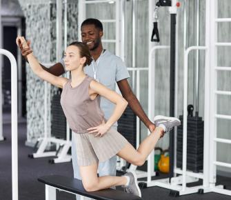 woman in physical therapy